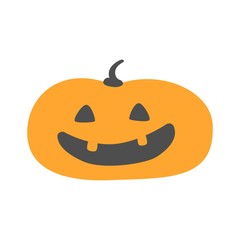 Vector illustration of halloween pumpkin.