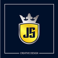Initial Letter JS Logo Template Design