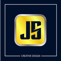 Initial Letter JS Logo Template Design