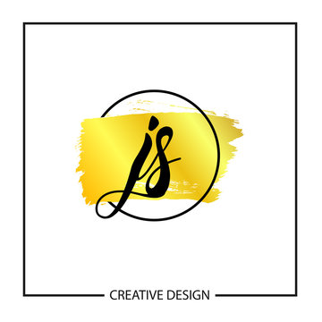Initial Letter JS Logo Template Design