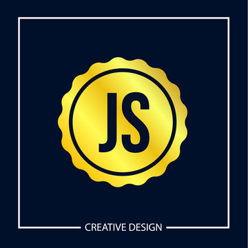 Initial Letter JS Logo Template Design