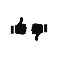 thumb up, thumb down  vector illustration eps10. Isolated badges for website or app - stock infographics