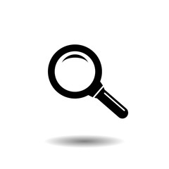 Search icon. vector symbol isolated on white background