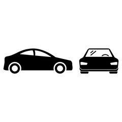 Car icon. monochrome icon in flat style