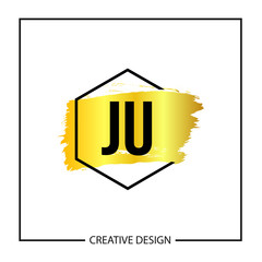 Initial Letter JU Logo Template Design
