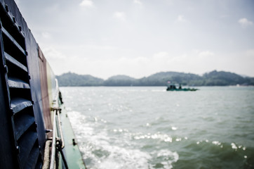 Ferry to Pangkor on a sunny day with calm sea