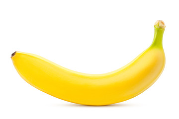 banana isolated on white background, clipping path, full depth of field