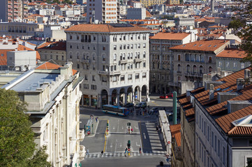 Fototapeta na wymiar Goldoni Square in Trieste, Italy