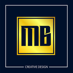 Initial MB Letter Logo Template Design