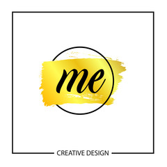 Initial ME Letter Logo Template Design