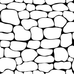 Stones seamless pattern. Isolation. Vector