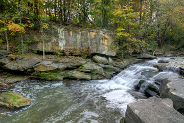 Naklejka premium Beautiful Berea Falls In Autumn