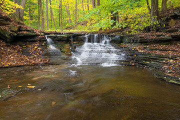 Fototapeta na wymiar Waterfall In Autumn