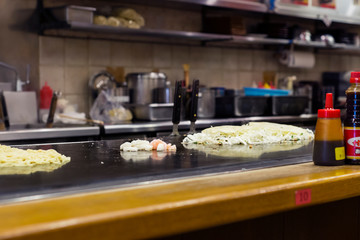 countertop grill in Japanese restaurant