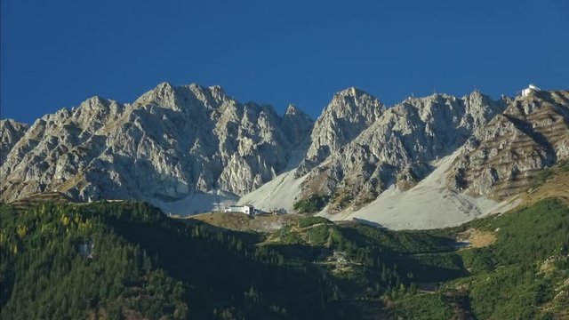 Nordkette mountains sunset time lapse