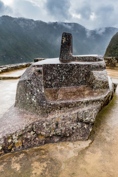 The Intihuatana stone used for calendar and solar clock