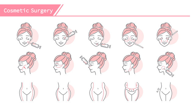 cosmetic surgery concept Icon