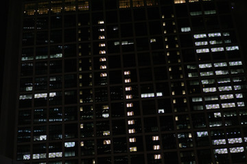 Lighting of mirror window building