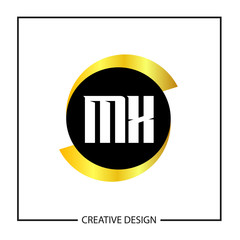 Initial MX Letter Logo Template Design