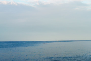 Rowing at sea