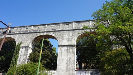architecture landmarks of portuguese town lisbon