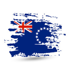 Grunge brush stroke with Cook islands flag