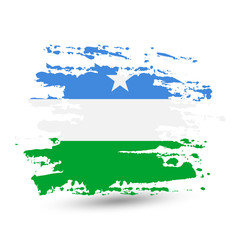 Grunge brush stroke with Puntland flag