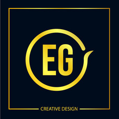 Initial EG Letter Logo Template Design