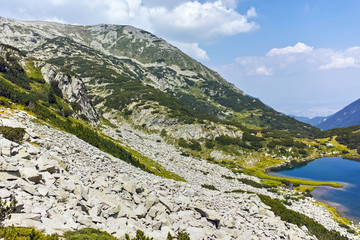 Amazing landscape of Panorama of Muratovo lake, Pirin Mountain, Bulgaria