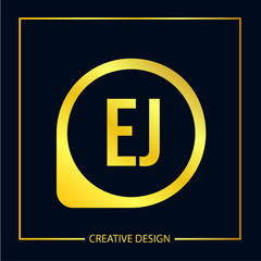 Initial EJ Letter Logo Template Design