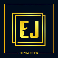 Initial EJ Letter Logo Template Design