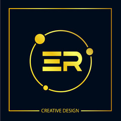 Initial ER Letter Logo Template Design