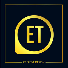Initial ET Letter Logo Template Design