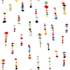 Square carnival repeated seamless background pattern with color ways and black white