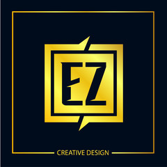 Initial EZ Letter Logo Template Design