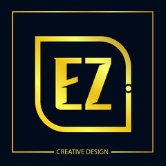 Initial EZ Letter Logo Template Design