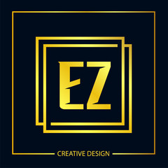 Initial EZ Letter Logo Template Design