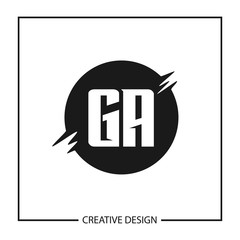 Initial GA Letter Logo Template Design