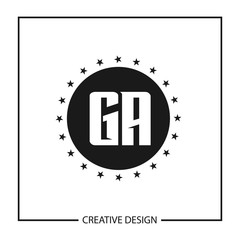 Initial GA Letter Logo Template Design