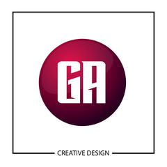 Initial GA Letter Logo Template Design