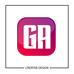 Initial GA Letter Logo Template Design