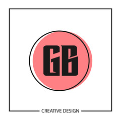 Initial GB Letter Logo Template Design