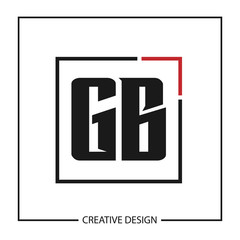Initial GB Letter Logo Template Design