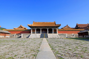 Fototapeta premium Chinese ancient architecture in Eastern Royal Tombs of the Qing Dynasty, china