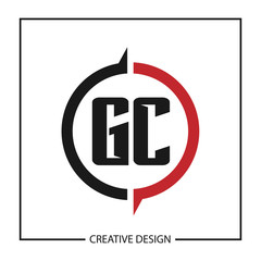 Initial GC Letter Logo Template Design