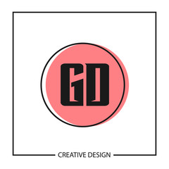 Initial GD Letter Logo Template Design