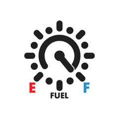 fuel indicator symbol logo vector