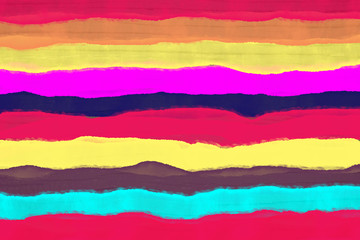 Colorful stripe watercolor digital paint  red,orange,yellow ,purplwe and blue  abstract  background