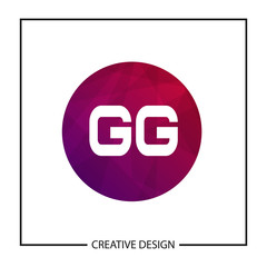 Initial GG Letter Logo Template Design