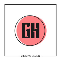 Obraz premium Initial GH Letter Logo Template Design